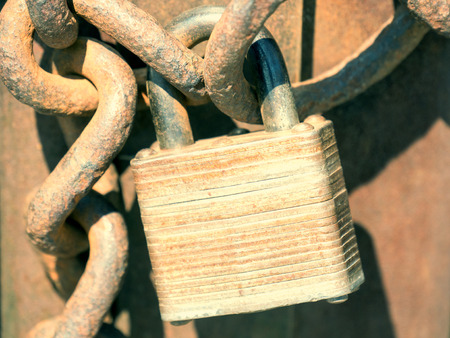 rustic padlock