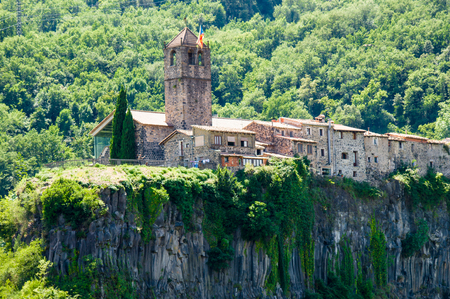 Castellfollit de la Roca in Girona, Catalonia, Spainの写真素材
