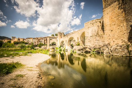 Besalu in Girona, Catalonia, Spainの写真素材