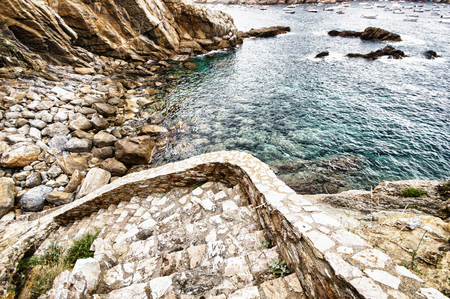 Costa Brava in Girona, Catalonia, Spainの写真素材