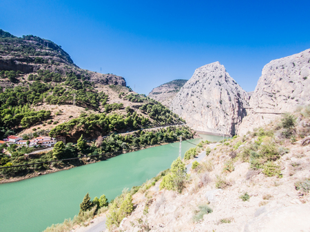 Caminito del Rey (King's Little Path) in Malaga, Spainの写真素材