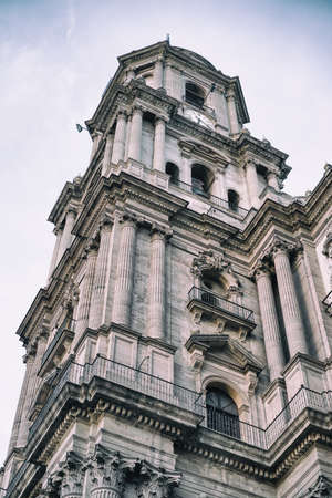 View of Malaga cathedral, Spainの写真素材