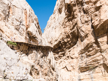 Caminito del Rey (King's Little Path) in Malaga, Spainの写真素材