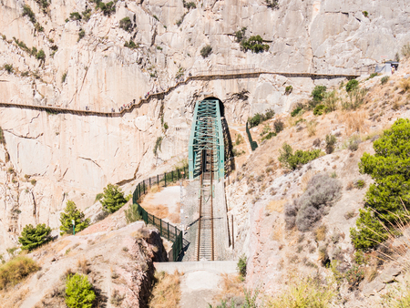 Caminito del Rey (King's Little Path) in Malaga, Spainの写真素材