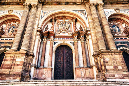 View of Malaga cathedral, Spainの写真素材
