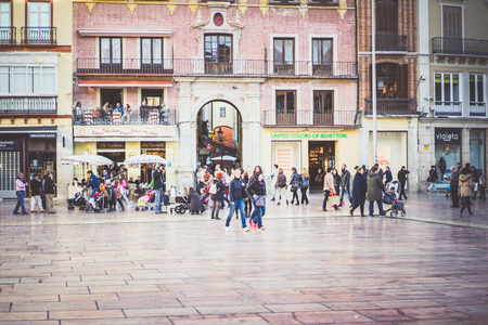 MALAGA, SPAIN - JANUARY 23: Larios Street on January 23 in Malaga, Spain. It is the second most populous city of Andalusia and the sixth largest in Spain.のeditorial素材