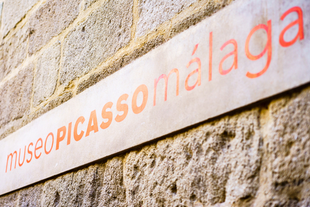MALAGA, SPAIN - JANUARY 23: Picasso Musseum facade on January 23 in Malaga, Spain. It is the second most populous city of Andalusia and the sixth largest in Spain.のeditorial素材