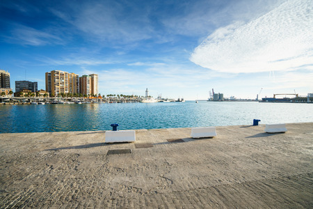 MALAGA, SPAIN - JANUARY 23: Palmeral de las sorpresas (Malaga port) in January 23 in Malaga, Spainのeditorial素材