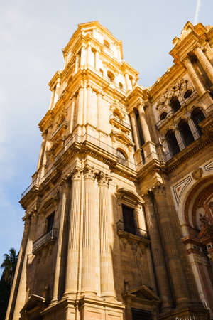 View of Malaga cathedral, Spainの写真素材
