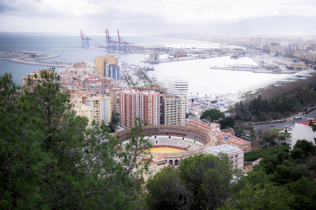 Malaga port in Andalusia, Spainの写真素材