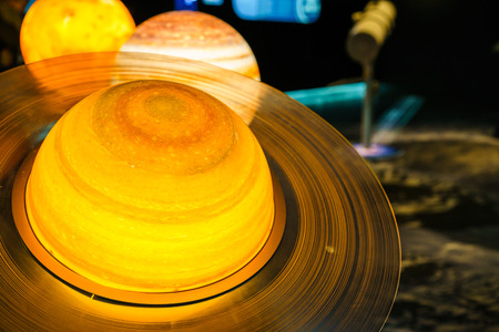 Saturn miniature in close-up