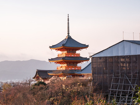 Kiyomizu-dera in Kyoto, Japanのeditorial素材