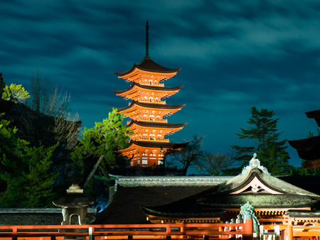 Pagoda in Miyajima, Japanのeditorial素材