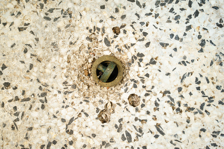 View on stone sink made of different material.From aboveの写真素材
