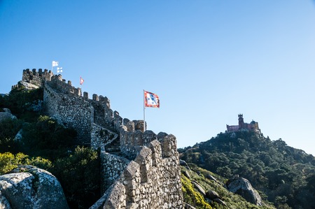 Mouros castle in Sintra, Portugalのeditorial素材