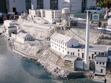 SAN FRANCISCO, USA - SEPTEMBER 15: Alcatraz Penitentiary on September 15, 2015 in San Francisco, California, United States. It was a federal prison from 1933 until 1963.のeditorial素材