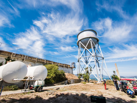 SAN FRANCISCO, USA - SEPTEMBER 15: Alcatraz Penitentiary on September 15, 2015 in San Francisco, California, United States. It was a federal prison from 1933 until 1963.のeditorial素材