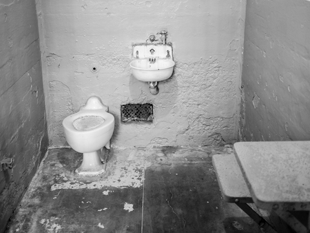 SAN FRANCISCO, USA - SEPTEMBER 15: Alcatraz Penitentiary on September 15, 2015 in San Francisco, California, United States. It was a federal prison from 1933 until 1963.のeditorial素材