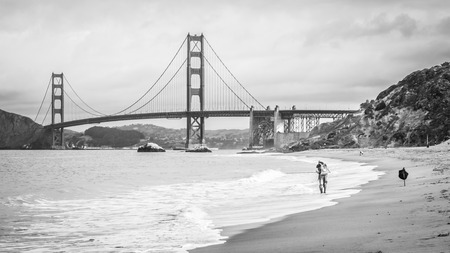 SAN FRANCISCO, USA - SEPTEMBER 16: Golden Gate on September 16, 2015 in San Francisco, California, United States. San Francisco was founded on June 29, 1776.のeditorial素材