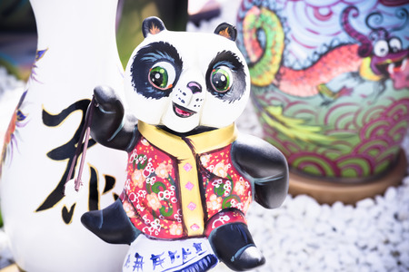 ALZIRA,SPAIN - MARCH 16: Las Fallas,papermache models are constructed then burnt in the traditional celebration in praise of St Joseph on March 16,2017 in Alzira,Valencia,Spain.のeditorial素材