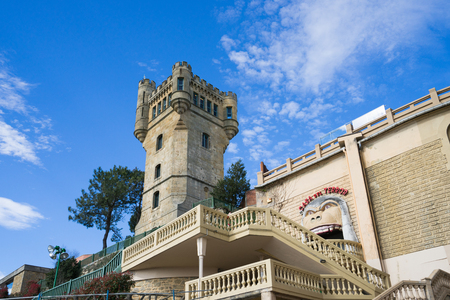 SAN SEBASTIAN, SPAIN - MARCH 01, 2017: Castle in the Igueldo Mountのeditorial素材