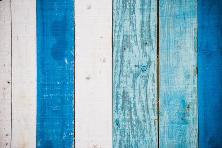 The texture background of the white and blue colored wooden boards.の写真素材