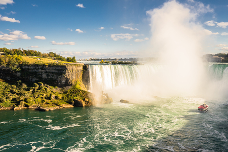 Beautiful view to Niagara Falls and river in Canada.の写真素材