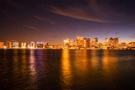 Beautiful view to Boston, USA in the evening.の写真素材
