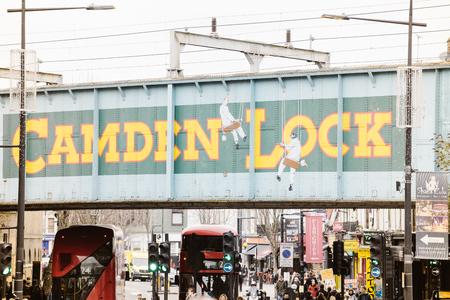 LONDON, UK - 19 FEBRUARY, 2017:  The Camden markets are a number of adjoining large retail markets...