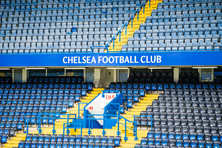 LONDON, UK - 16 FEBRUARY, 2017: Stamford Bridge Stadium.  The Stamford Bridge is home to Chelsea Football Club.のeditorial素材