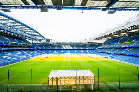 LONDON, UK - 16 FEBRUARY, 2017: Stamford Bridge Stadium.  The Stamford Bridge is home to Chelsea Football Club.のeditorial素材