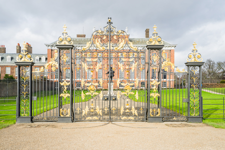LONDON, UK - 16 FEBRUARY, 2017: Kensington Palace.  It has been a residence of the British Royal Family since the 17th century, and is presently the official London residence of the Duke and Duchess of Cambridgeのeditorial素材