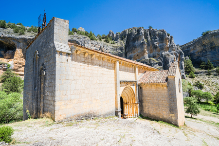 Hermitage of San Bartolome, Soria, Castilla y Leon, Spainの写真素材