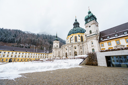 ETTAL, GERMANY - MARCH 07: Ettal Monastery on March 07, 2016 in Ettal, Germany. It is in the district of Garmisch-Partenkirchen, in Bavaria.のeditorial素材