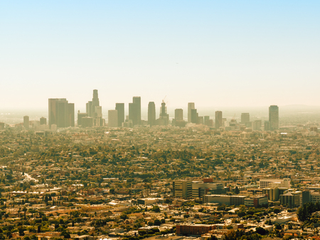 LA cityscape, USAの写真素材