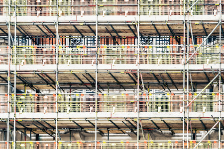 View to the staging of the construction site in daylight.の写真素材