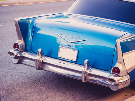 SAN DIEGO, USA - SEPTEMBER 19: old Chevrolet in a street on September 19, 2015 in California, United States. It has estimated population of 1,381,069 as of July 1, 2014.のeditorial素材