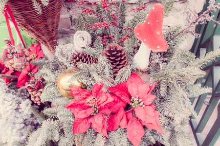 Christmas ornaments in Budapest, Hungaryの写真素材
