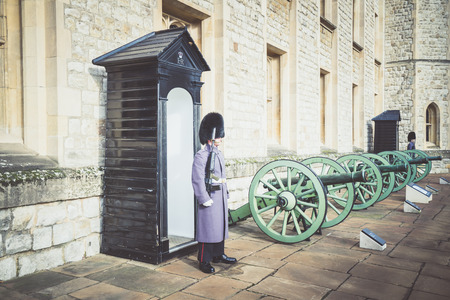 LONDON, UK - 17 FEBRUARY, 2017: The Tower of London is a historic castle located on the north bank...