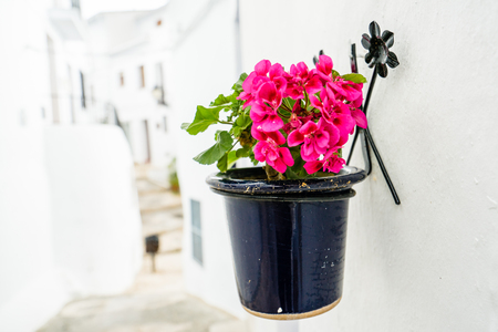 Typical white town in Andalusia, Spainの写真素材