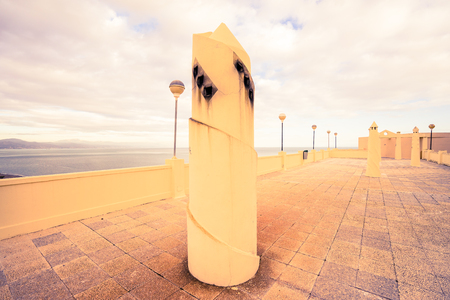 TORREMOLINOS, SPAIN - JANUARY 21: Rooftop terrace on January 21 in Torremolinos, Spainのeditorial素材