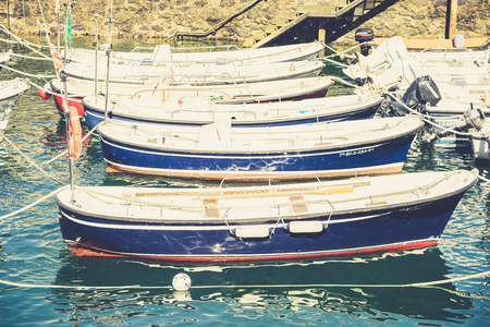 MUNDACA, SPAIN - 12 AUGUST,2017: this town is located in the coast at the mouth of the Urdaibai Ria in the Bay of Biscay. Fishing boats.のeditorial素材