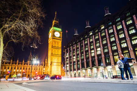 LONDON, UK - 18 FEBRUARY, 2017: The Elizabeth Tower, housing the clock and bell known as Big Ben.のeditorial素材