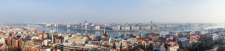BUDAPEST, HUNGARY - DECEMBER 20, 2017: Panoramic view. It is the capital of Hungary, and one of the largest cities in the European Union.のeditorial素材