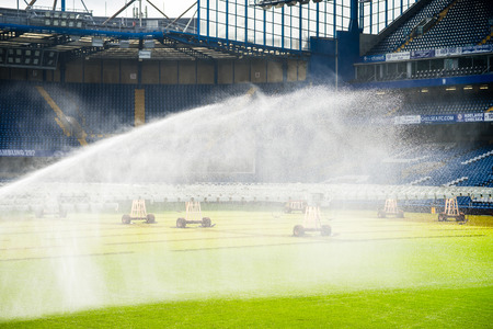 LONDON, UK - 16 FEBRUARY, 2017: Stamford Bridge Stadium.  The Stamford Bridge is home to Chelsea Football Club.のeditorial素材