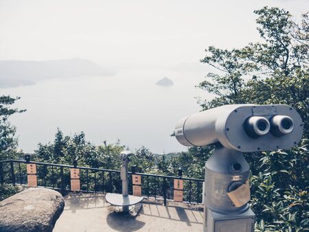 MIYAJIMA, JAPAN - MARCH 28: Mt Misen on March 28, 2015 in Miyajima, Japan. Miyajima is a shinto holy site and listed in the World heritage of UNESCO.のeditorial素材