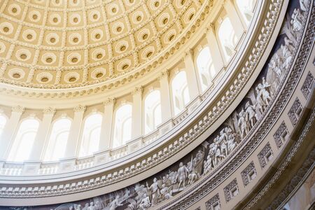 Capitol in Washington DC, USA - 15 October, 2016: From below inside view of Capitol dome.のeditorial素材