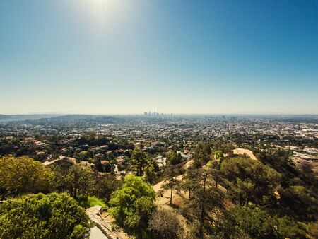 LA cityscape, USAの写真素材