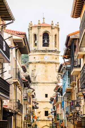 GETARIA, SPAIN - NOVEMBER 12, 2017: Town of Getaria. It is a coastal town located in the province of Gipuzkoa, Basque Country, in the north of Spain.のeditorial素材