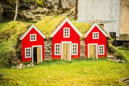 typical icelandic houseの写真素材